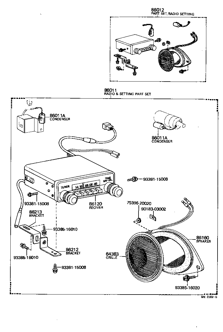 86012-69016 PARTS SET, RADIO SETTING product image