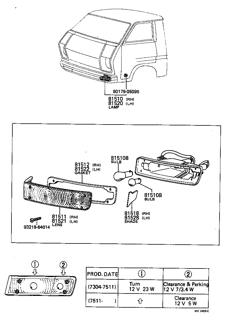 81510-29165 LAMP ASSY, FRONT TURN SIGNAL, RH product image