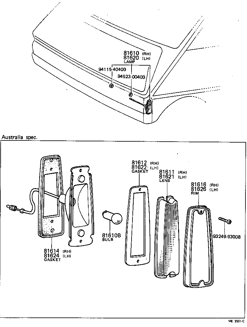 81611-25010 LENS, PARKING & CLEARANCE LAMP, RH product image
