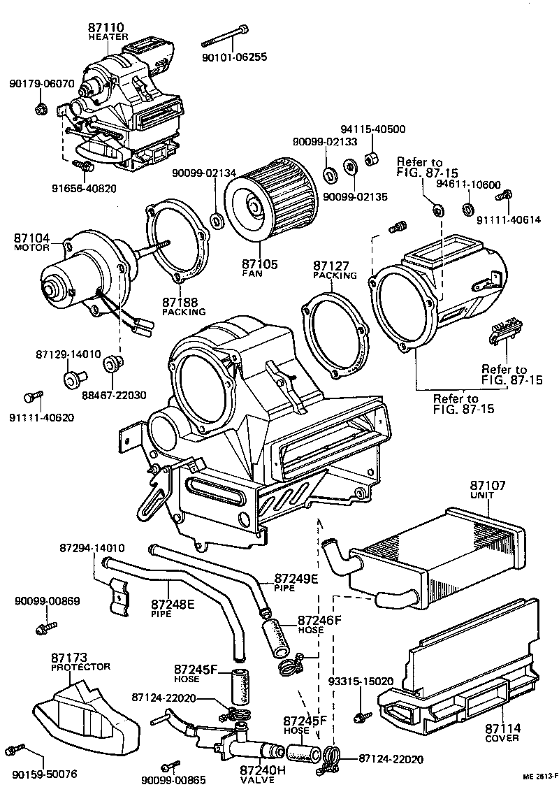 87105-14010 FAN SUB-ASSY, HEATER BLOWER product image