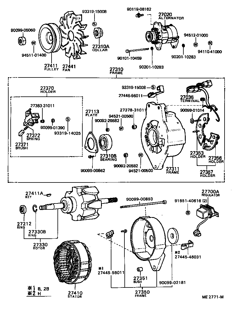 27020-68090 ALTERNATOR ASSY product image