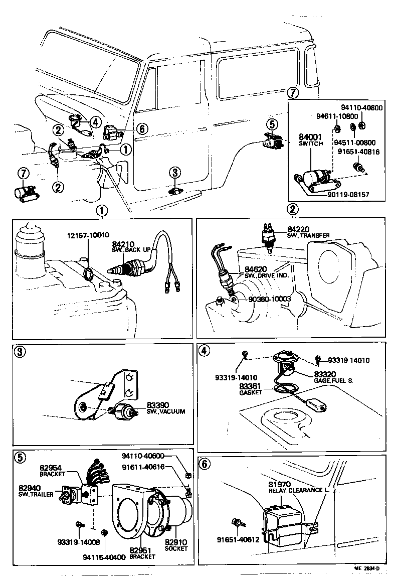 84332-60010 SWITCH ASSY, HAZARD WARNING SIGNAL product image