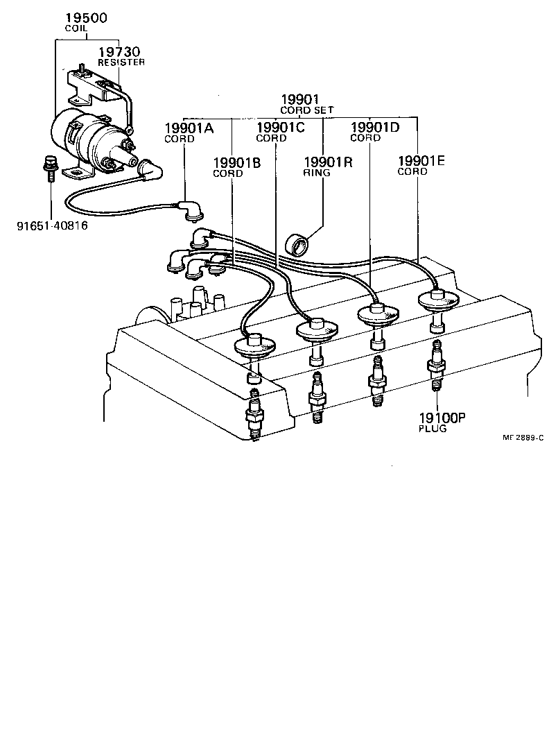 90072-77901 RING, RUBBER SPARK PLUG RESISTIVE CORD product image