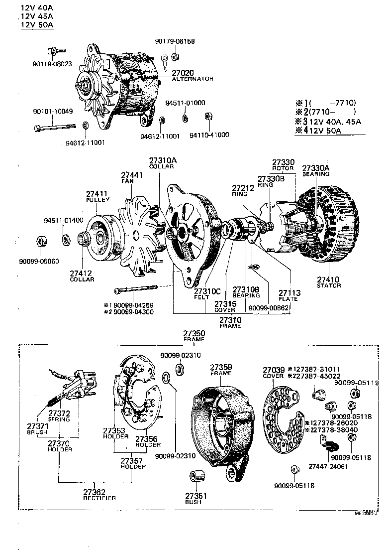 27020-26110 ALTERNATOR ASSY product image