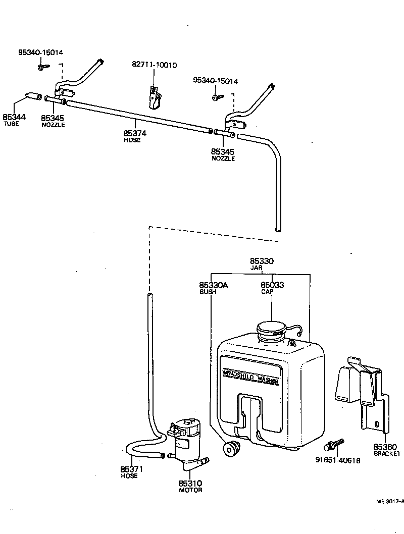 85332-20020 CAP ASSY, WINDSHIELD WASHER product image