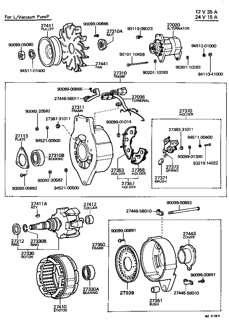 27444-60010 PACKING, ALTERNATOR BEARING COVER product image
