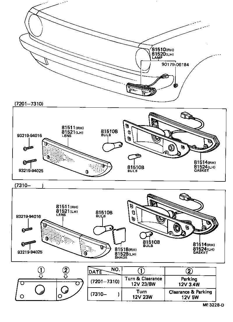81510-19075 LAMP ASSY, FRONT TURN SIGNAL, RH product image