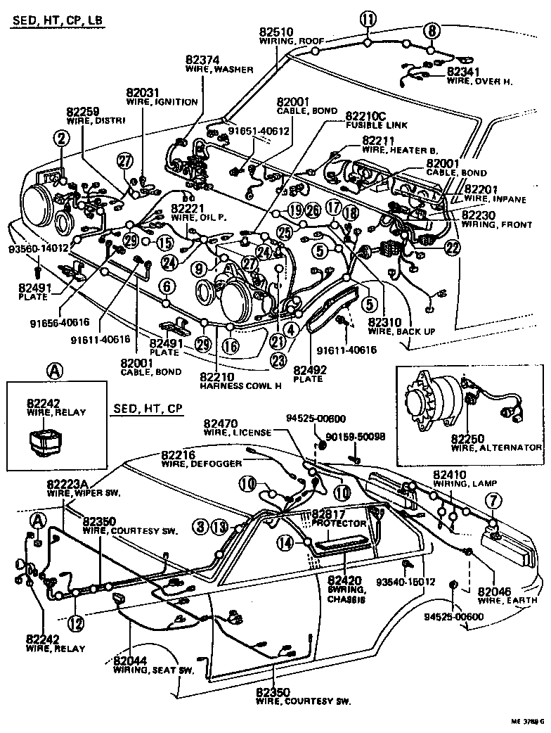 Toyota 82219-12100 WIRE, THERMO SENSOR
