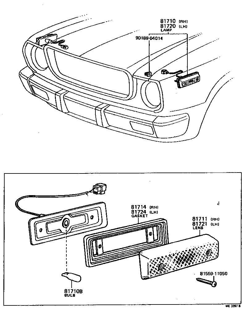 Toyota 99132-12080 BULB, FRONT MARKER LAMP