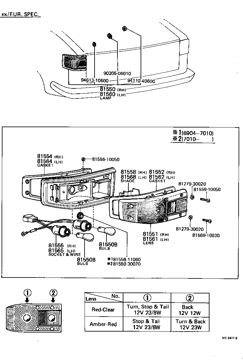 81550-19136 LAMP ASSY, REAR COMBINATION, RH product image