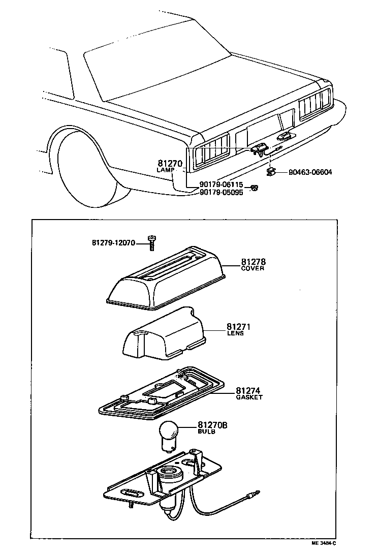 81270-29145 LAMP ASSY, LICENSE PLATE product image