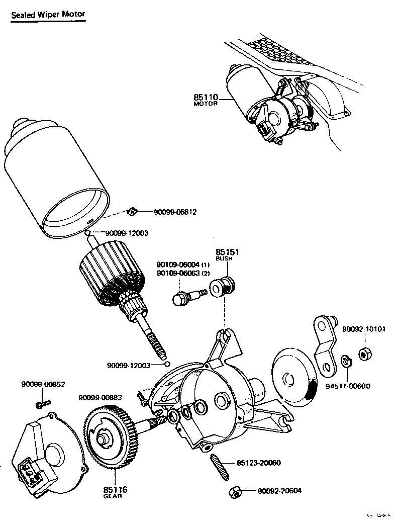 85070-30050 ARM AND BLADE ASSY, WINDSHIELD WIPER product image