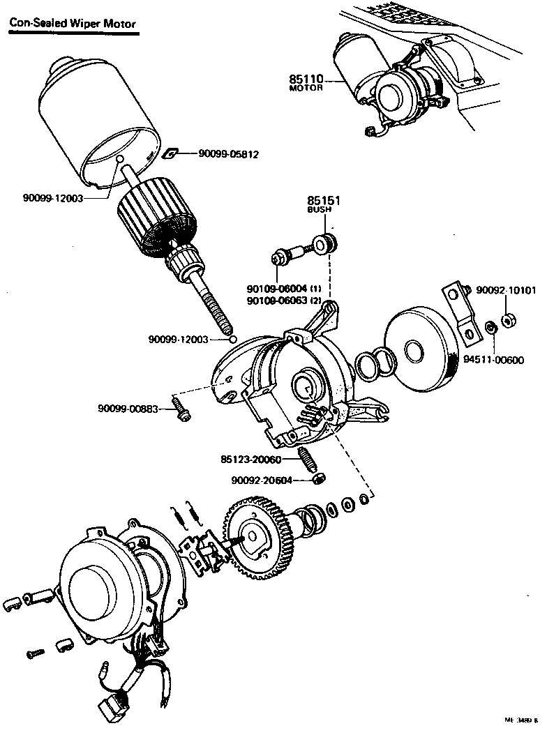 85070-30050 ARM AND BLADE ASSY, WINDSHIELD WIPER product image