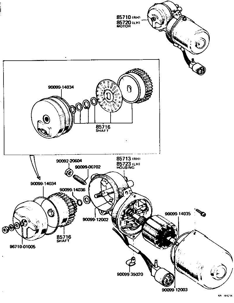 85820-30030 MOTOR ASSY, POWER SEAT (FOR REAR) product image