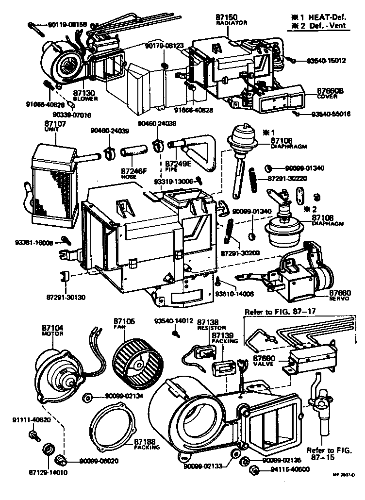 87107-30271 UNIT SUB-ASSY, HEATER RADIATOR product image
