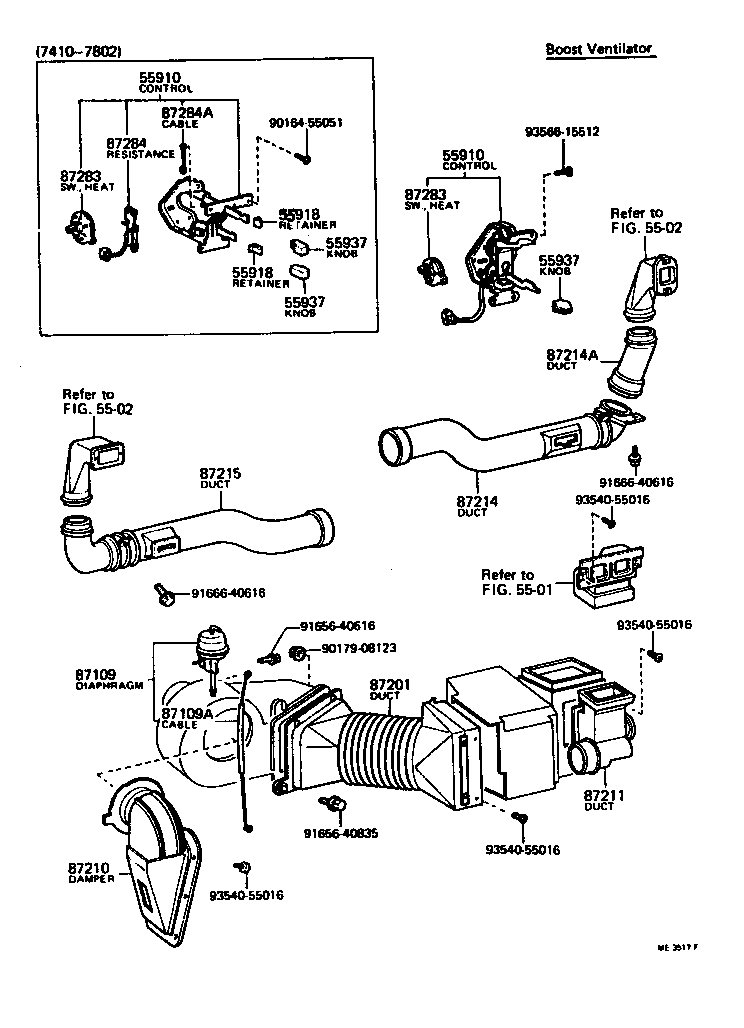 87201-30260 DUCT SUB-ASSY, AIR, NO.1 product image