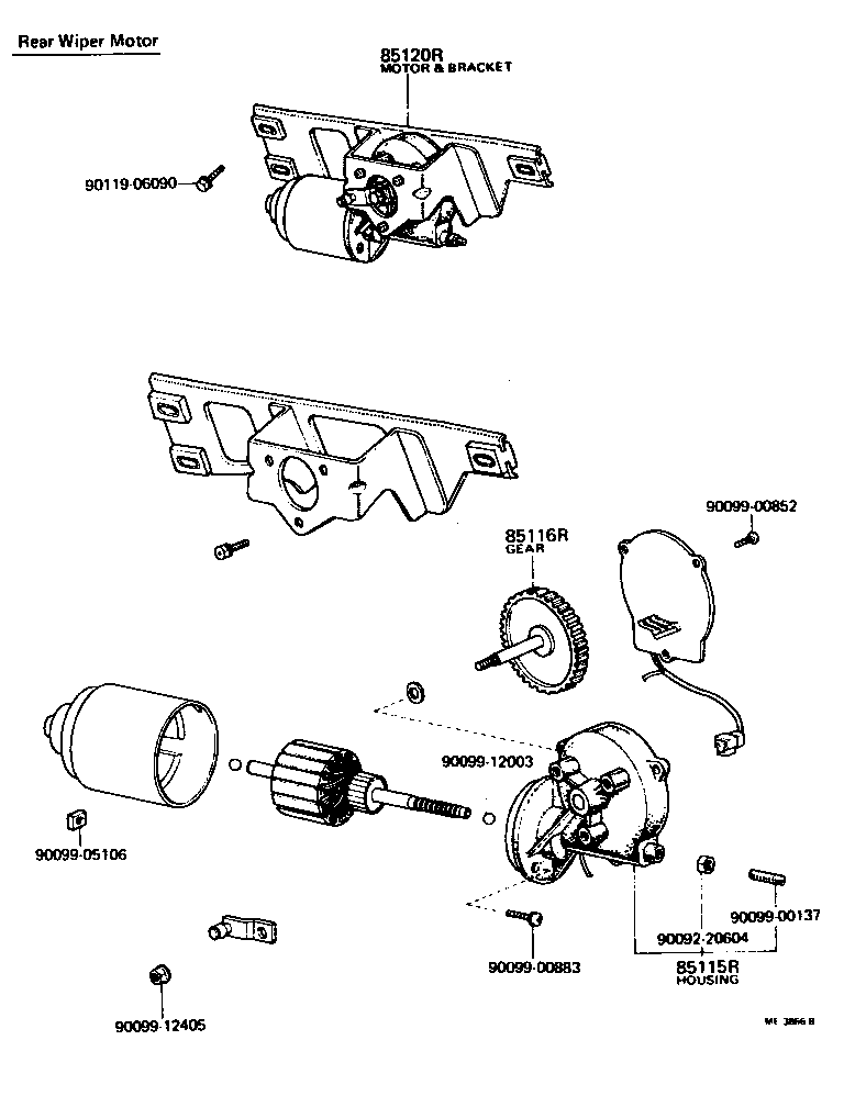 85160-31010 LINK ASSY, REAR WIPER product image