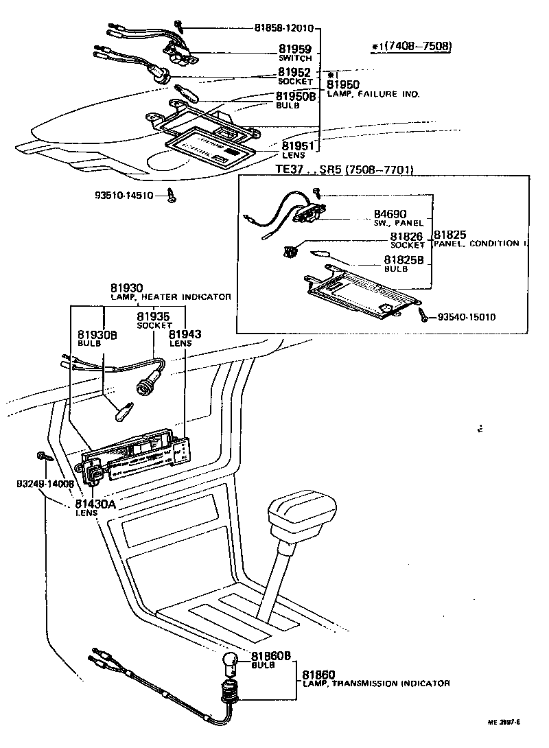 Toyota 83101-14010 SOCKET, CONDITION INDICATOR BULB
