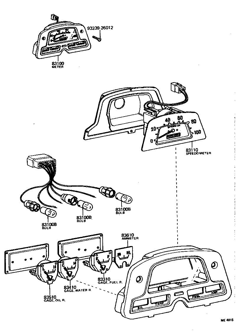 83100-60163 METER ASSY, COMBINATION product image