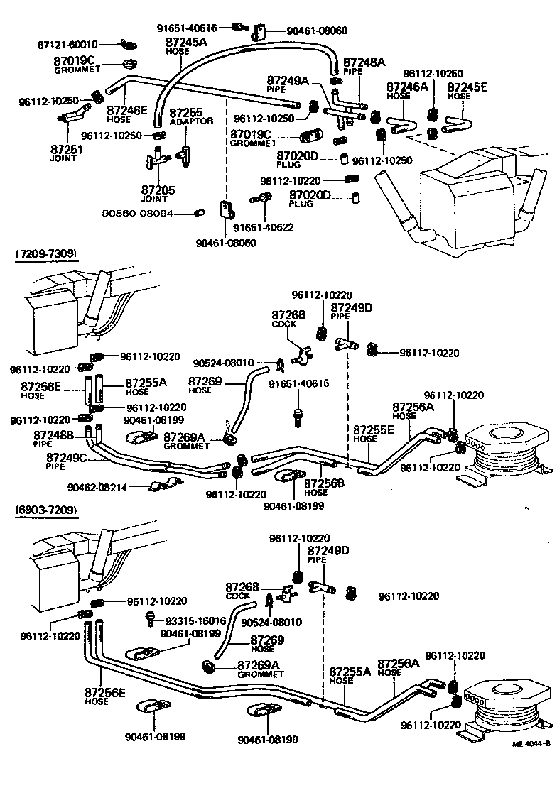 Toyota 99551-30150 HOSE, HEATER WATER, INLET E
