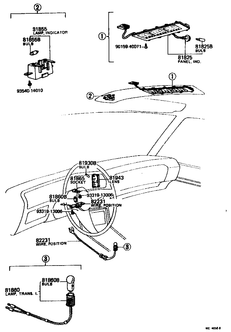 Toyota 35963-30030 SOCKET AND WIRE, TRANSMISSION INDICATOR LAMP