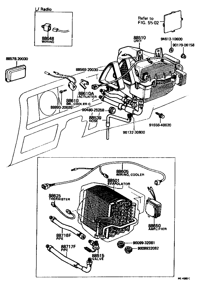 Toyota 88510-20092 UNIT ASSY, COOLER