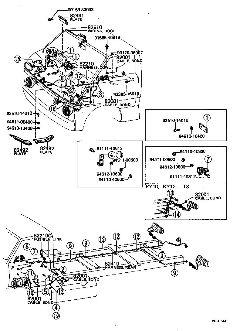 82210-95029 HARNESS ASSY, WIRING COWL TO HEADLAMP, NO.1 product image