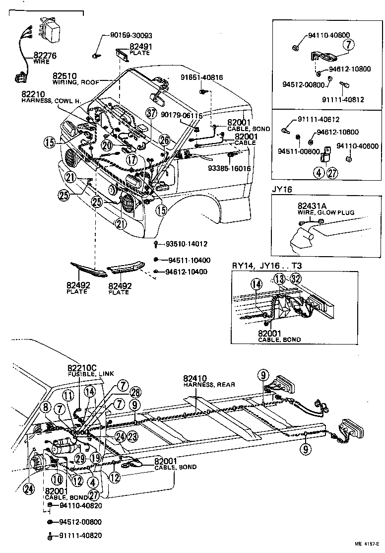 82210-95029 HARNESS ASSY, WIRING COWL TO HEADLAMP, NO.1 product image