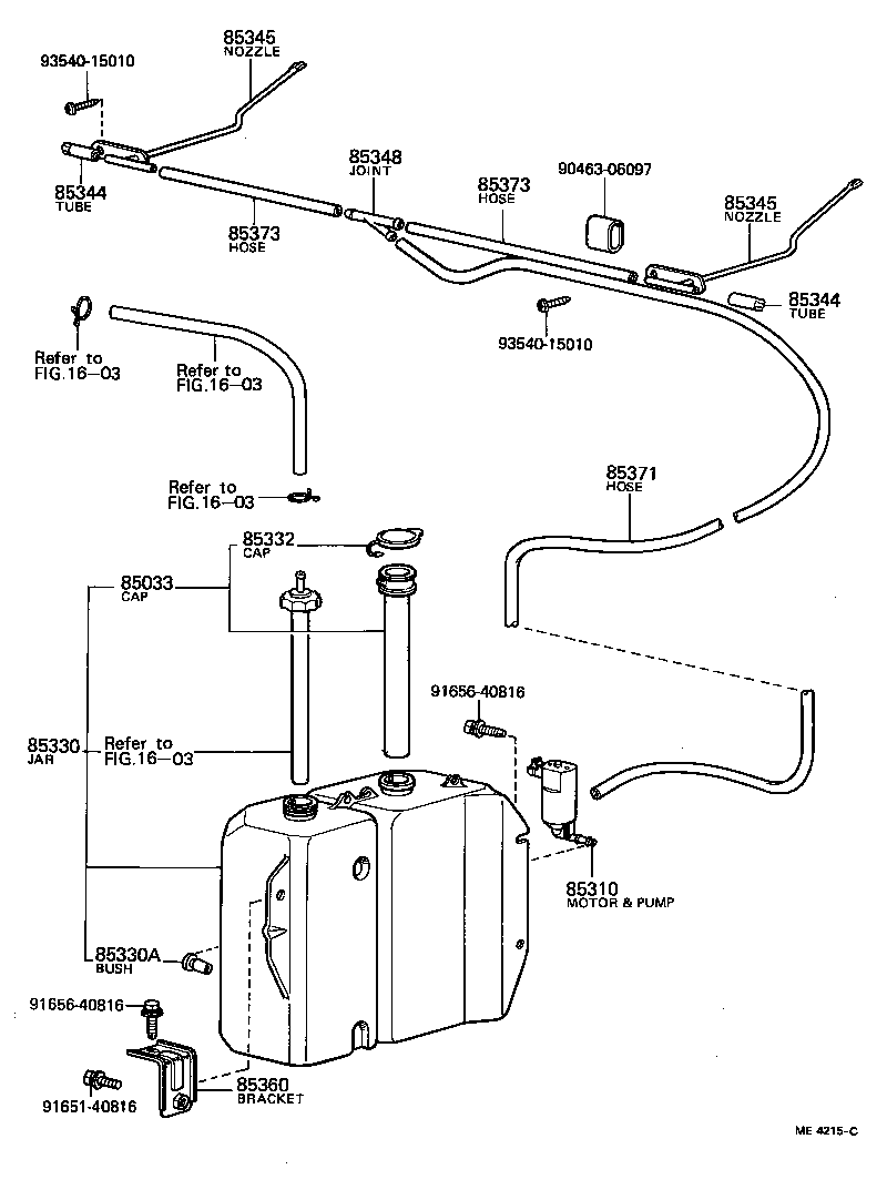 90446-06001 HOSE, WINDSHIELD WASHER (FROM MOTOR TO JOINT) product image