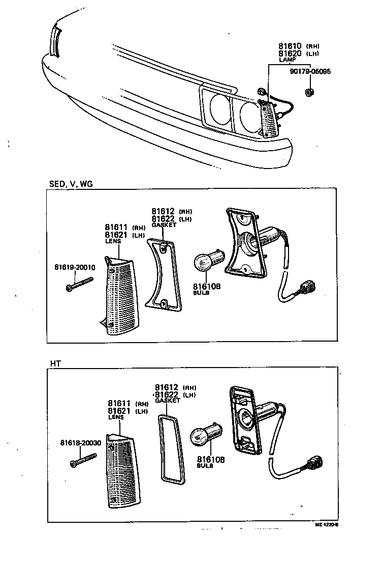 Toyota 81610-29065 LAMP ASSY, PARKING & CLEARANCE, RH