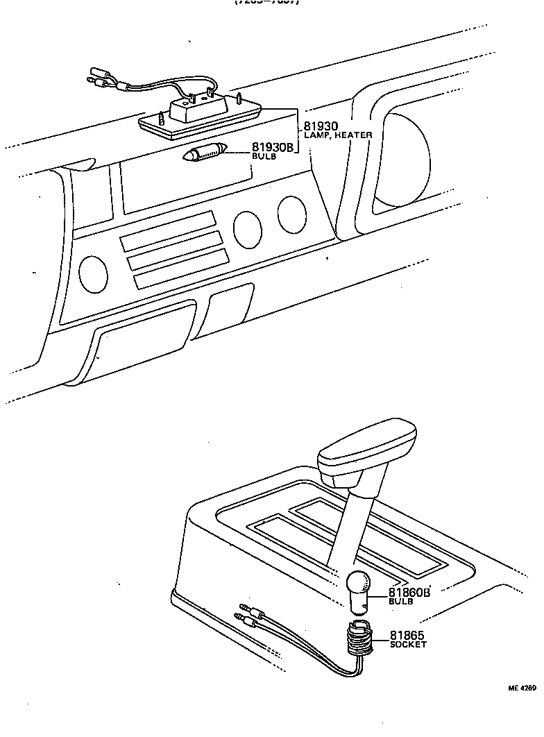 81930-89104 LAMP ASSY, HEATER CONTROL INDICATOR, NO.1 product image