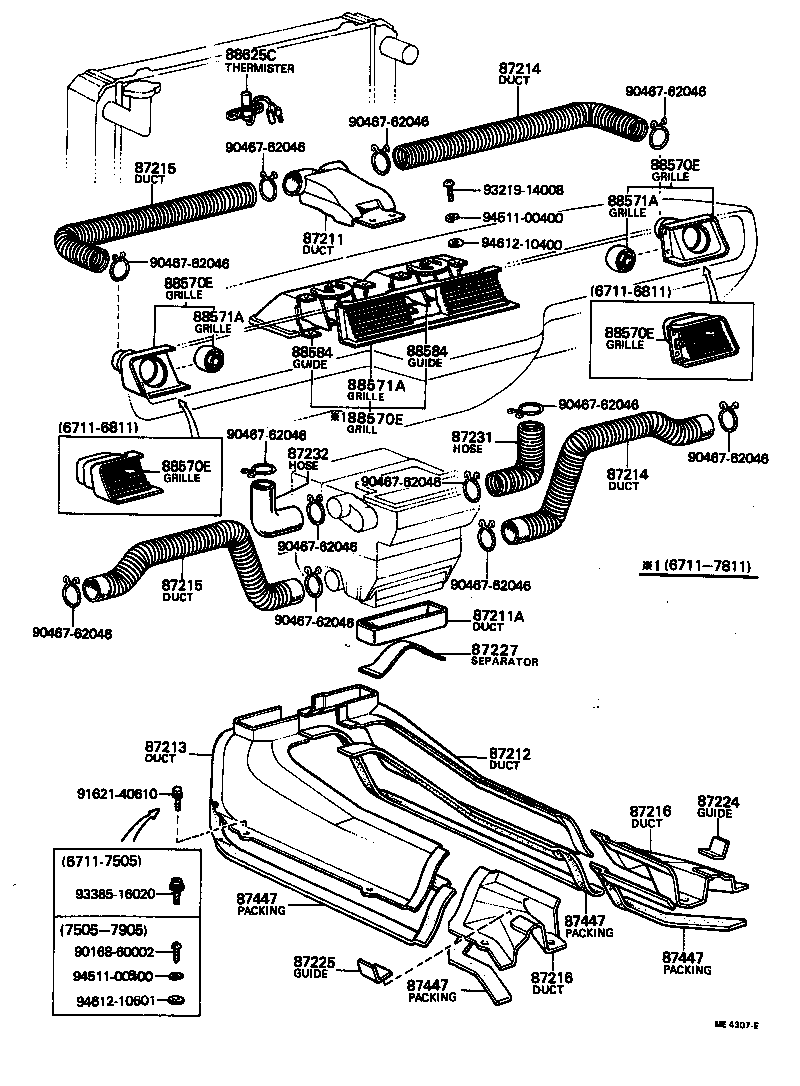87232-40050 HOSE, HEATER DEFROSTER, LH product image