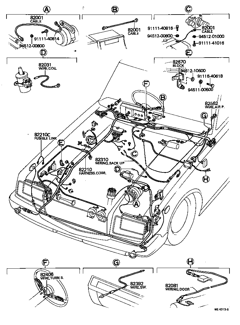 82564-91401 PROTECTOR, WIRING HARNESS, NO.1 product image