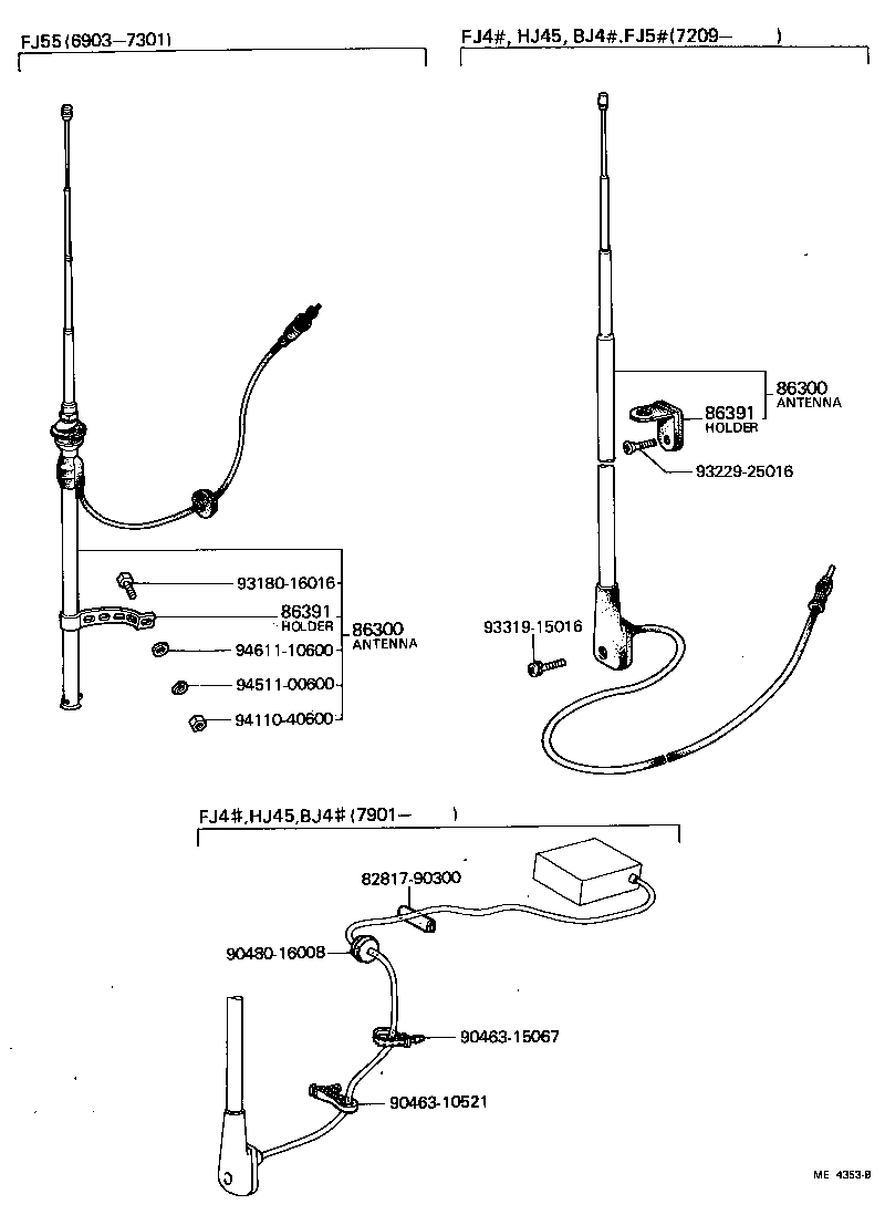 86391-35010 HOLDER, ANTENNA product image