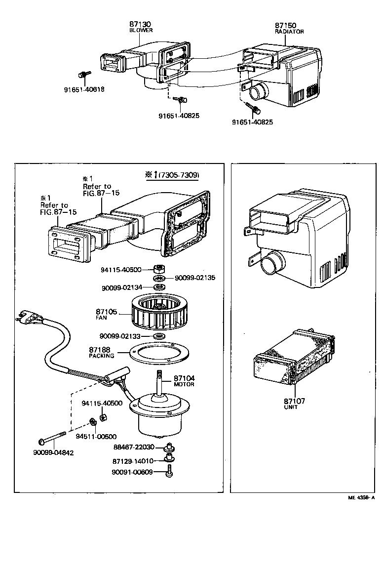 87150-60063 RADIATOR ASSY, HEATER product image