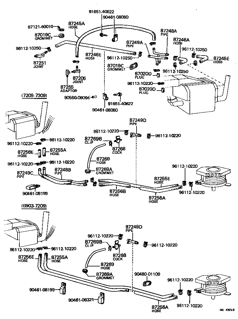 87206-60090 JOINT OR UNION, FRONT HEATER HOSE THROUGH OR INLET VALVE product image