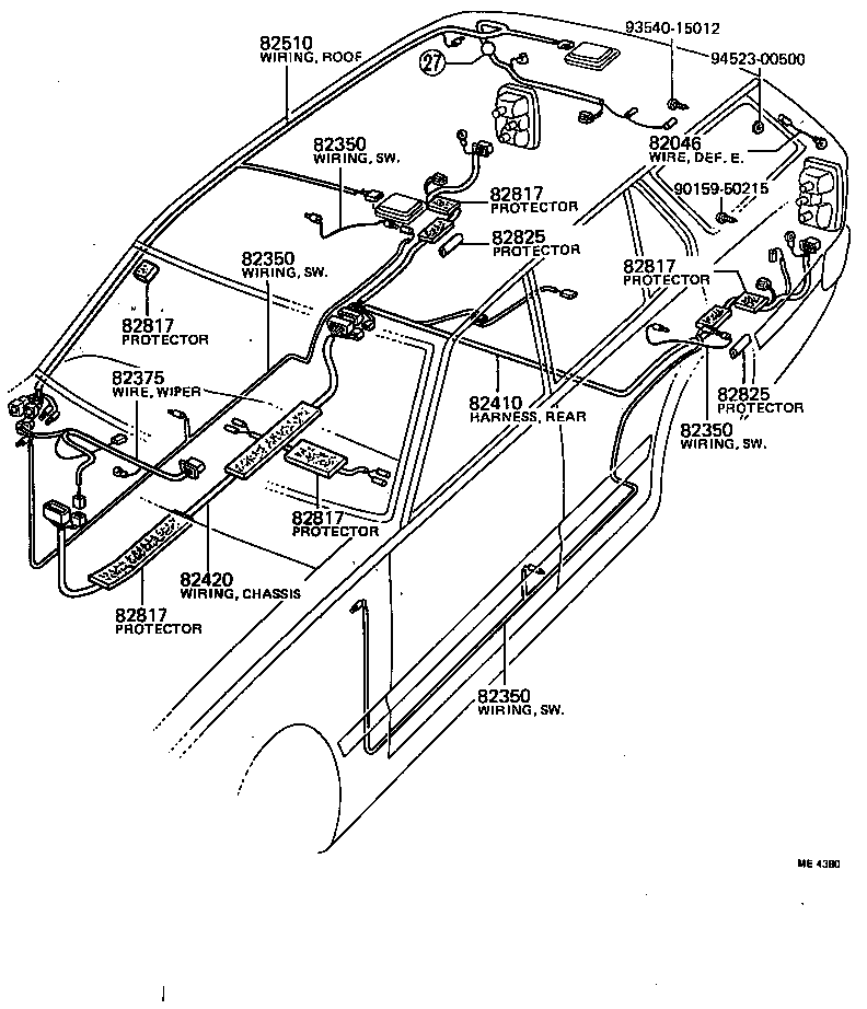 82817-20060 PROTECTOR, WIRING HARNESS, NO.1 product image