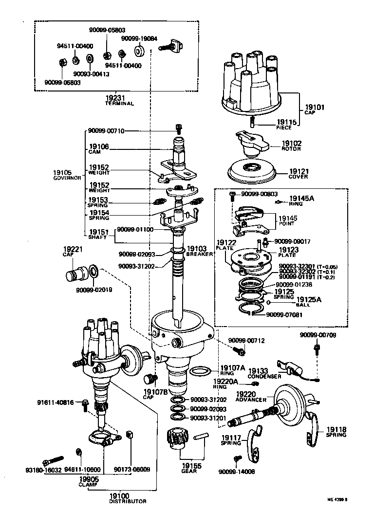 19103-60060 BREAKER SUB-ASSY, DISTRIBUTOR product image