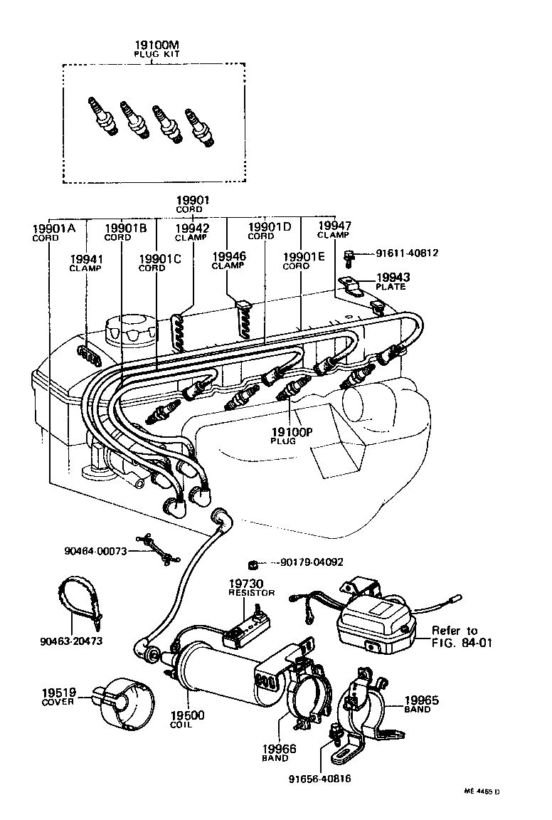 90999-99028 CORD SET, COIL & SPARK, W/RESISTIVE product image