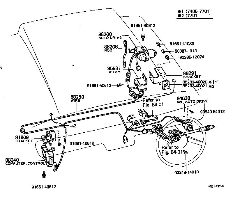 88291-40030 BRACKET, CRUISE CONTROL(AUTO DRIVE), NO.1 product image