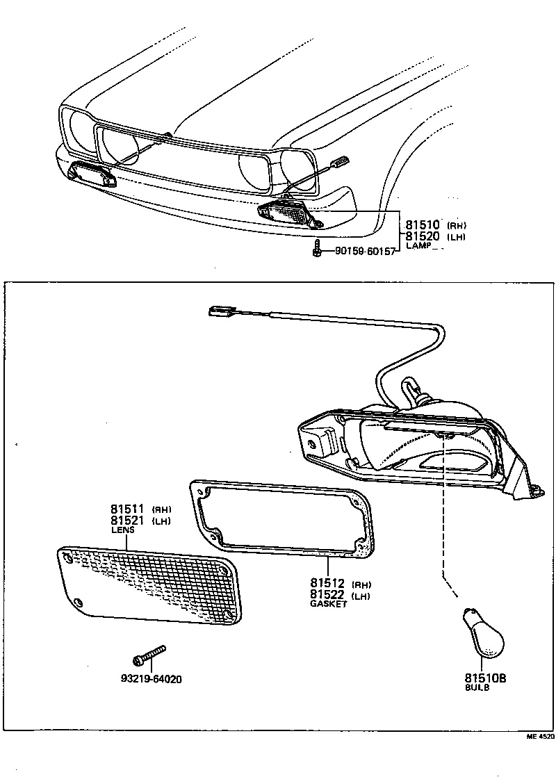 81511-14010 LENS, FRONT TURN SIGNAL LAMP, RH product image