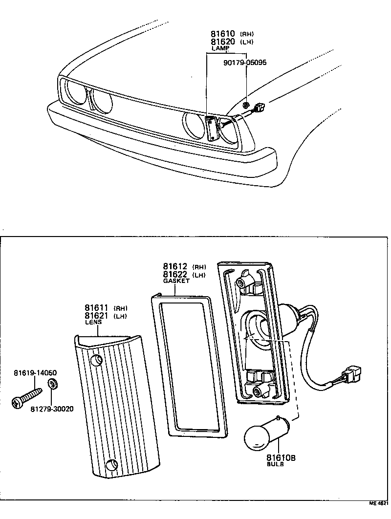 81620-19086 LAMP ASSY, PARKING & CLEARANCE, LH product image