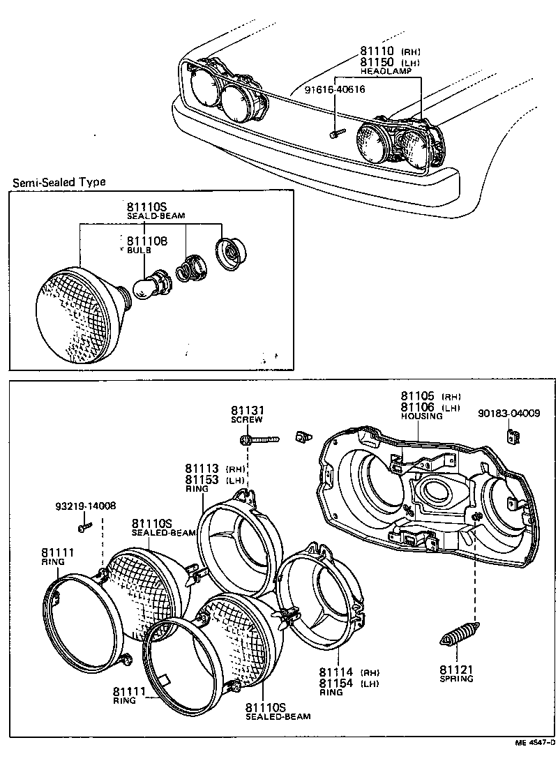 81111-14011 RING, SEALED BEAM RETAINING product image