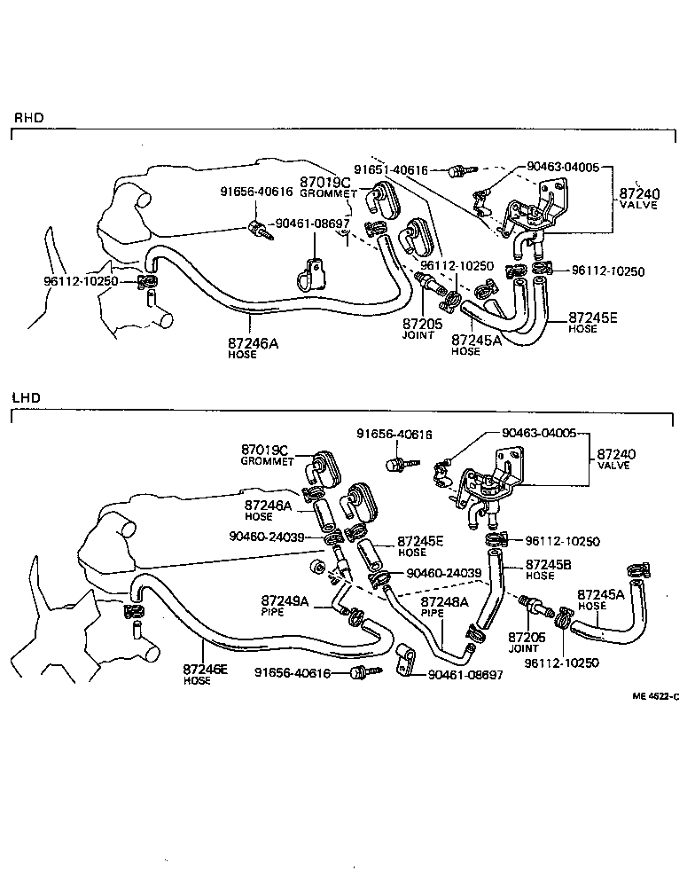 99552-30840 HOSE, HEATER WATER, OUTLET E product image