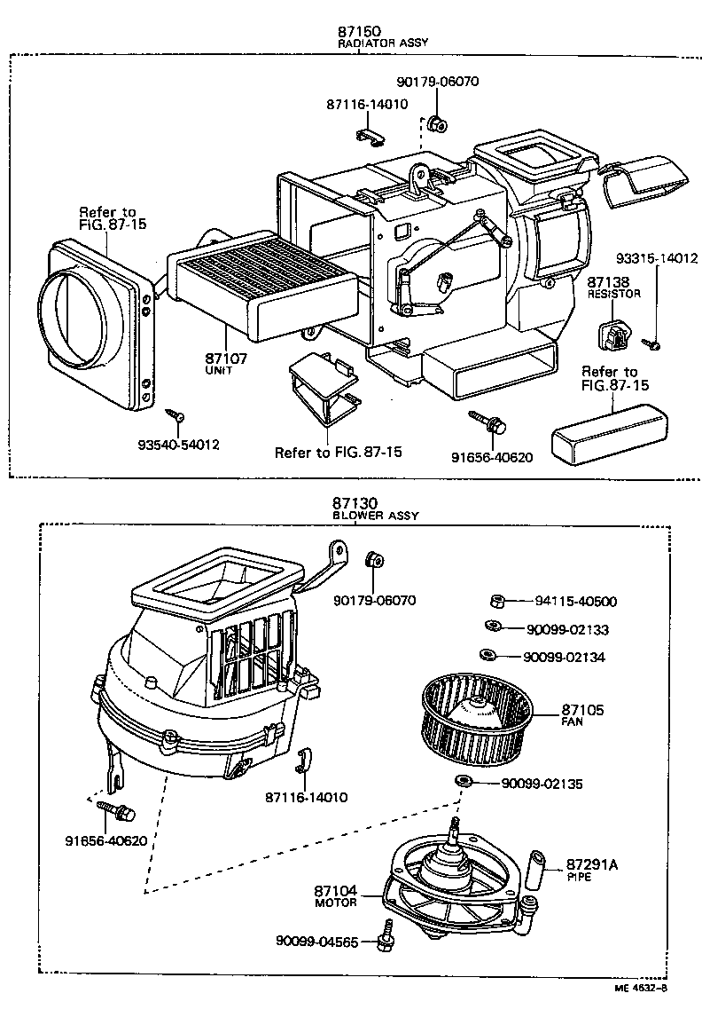 87105-14010 FAN SUB-ASSY, HEATER BLOWER product image