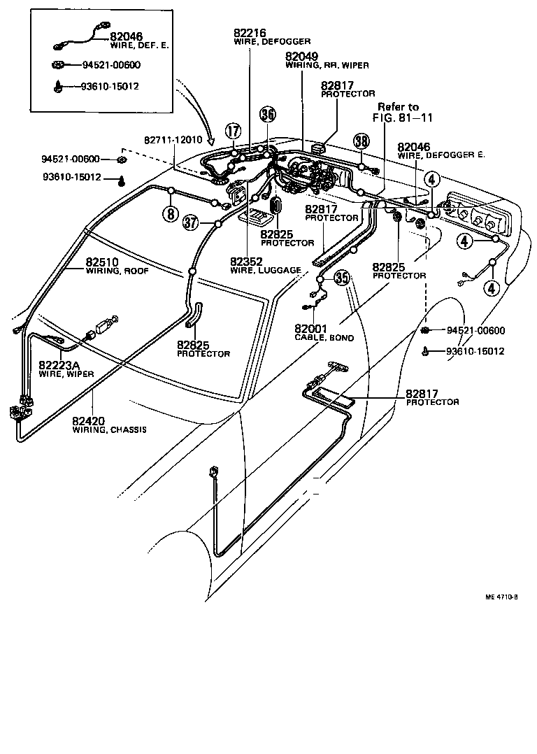 82817-12090 PROTECTOR, WIRING HARNESS, NO.1 product image