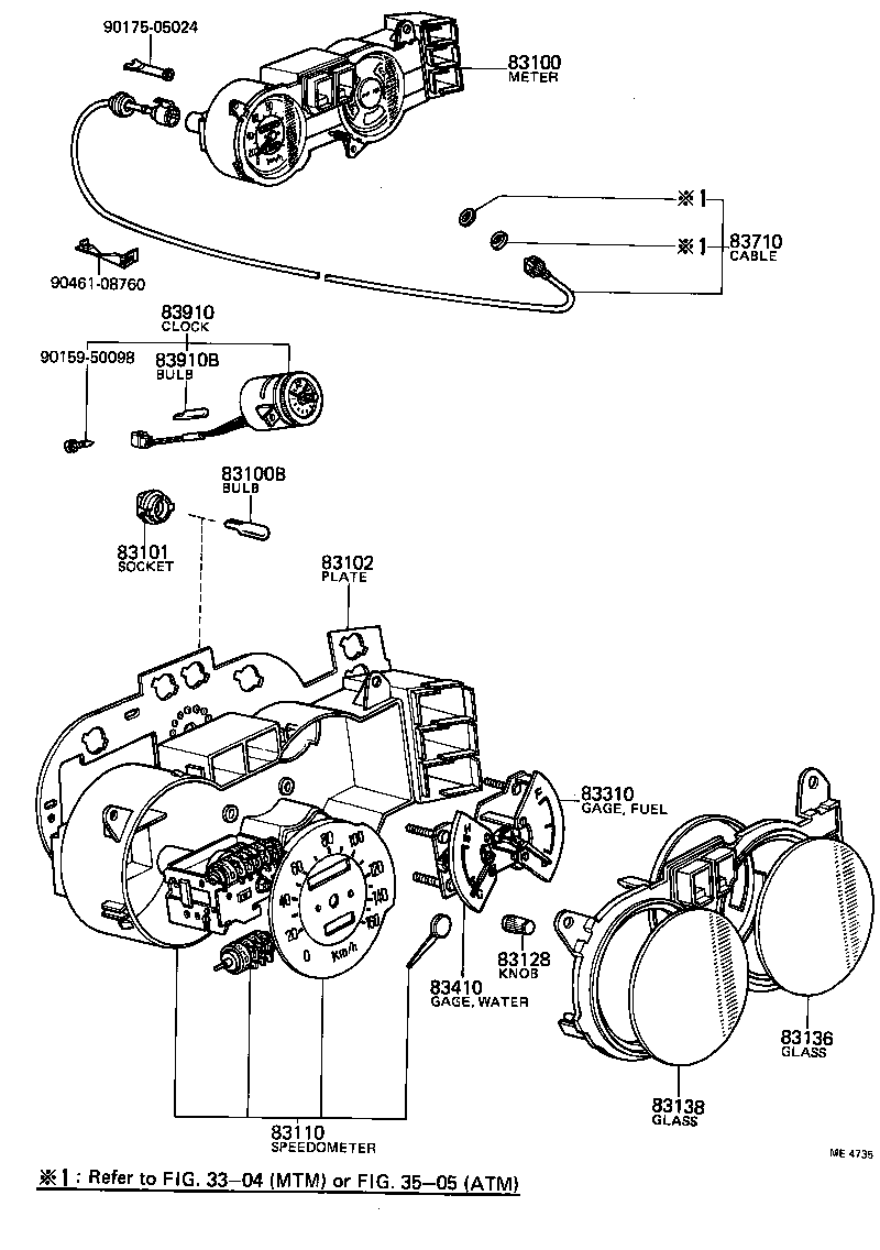 83102-10031 PLATE SUB-ASSY, COMBINATION METER CIRCUIT, NO.1 product image