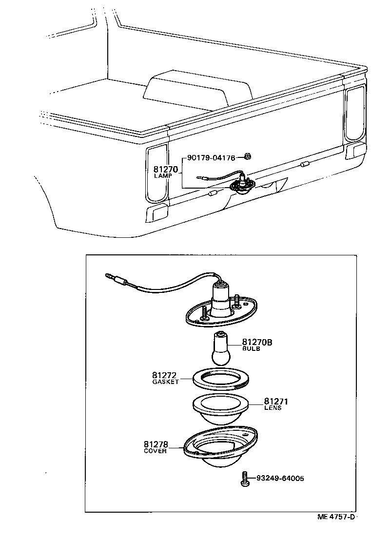 81272-10050 GASKET, LICENSE PLATE LAMP LENS product image
