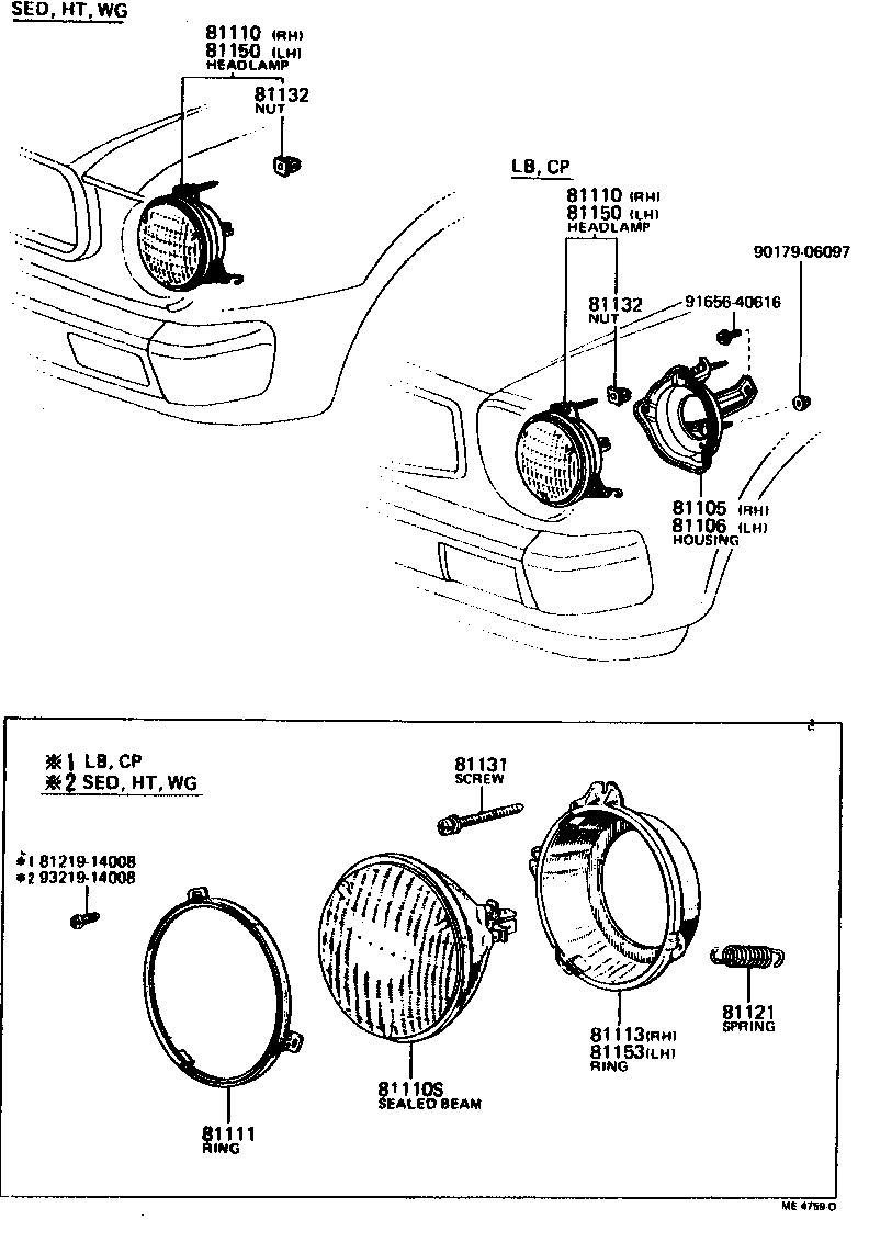 Toyota 81150-19915 HEADLAMP ASSY, LH