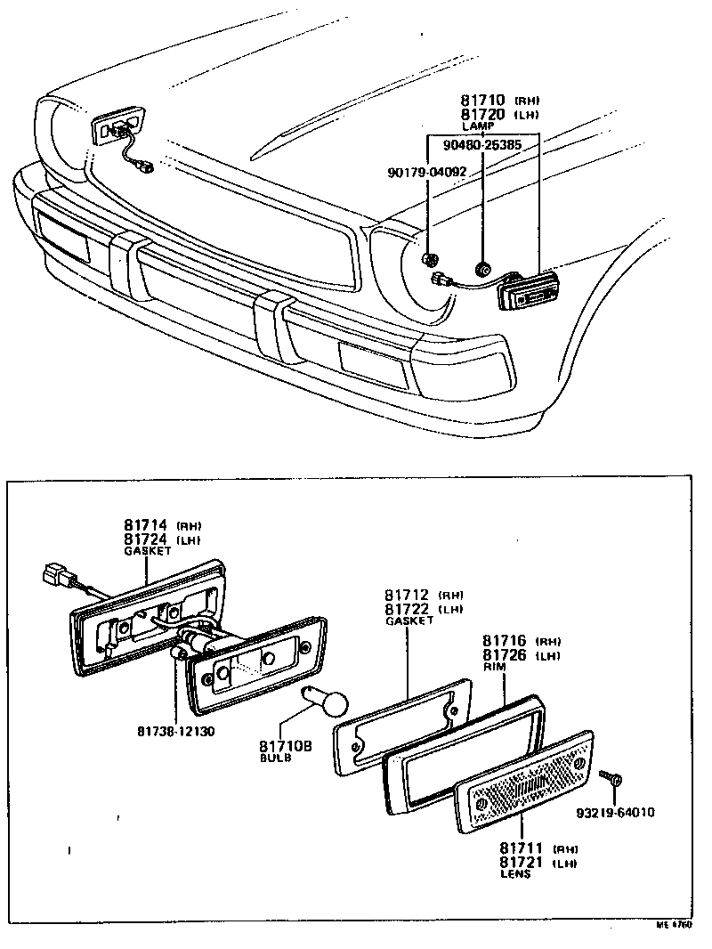 81740-19205 LAMP ASSY, FRONT MARKER, LH product image